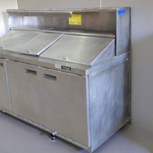 Prime Condition – Commercial Stainless Steel Refrigerated Sandwich Prep Table – 3 Door – Fully Tested & Operational!
