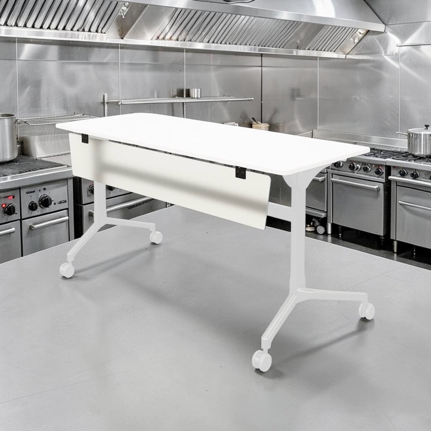 Brand-New Condition – Vari 401369 – Flip Top Training Table Modesty Panel – 5 Ft. – Frosted Acrylic – Original Box