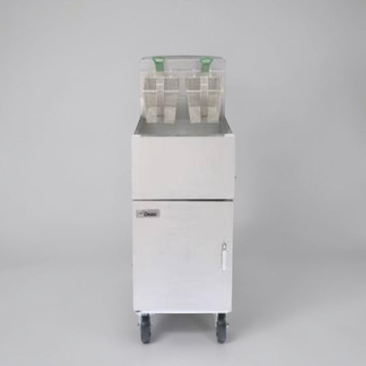 Elite Condition – Dean SM140GNSC Gas Fryer – Floor Model – Commercial Stainless Steel – High Capacity – Fully Tested & Operational!