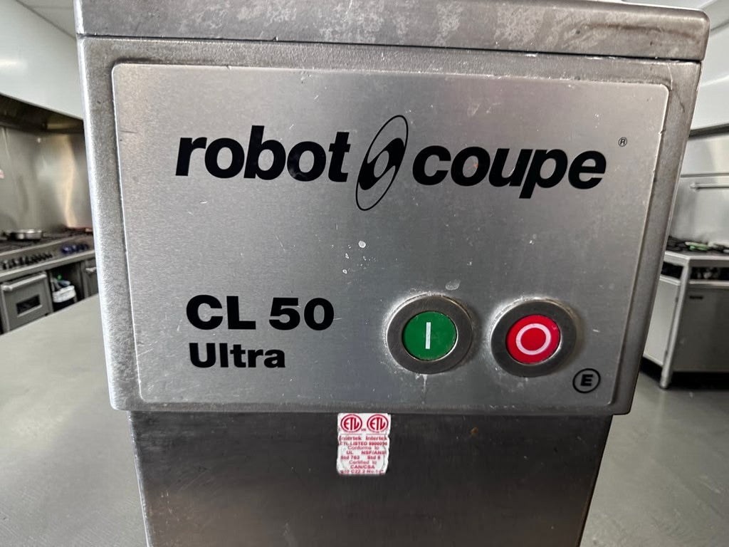 Immaculate Condition – Robot Coupe CL50E Ultra – Continuous Feed Commercial Food Processor – 2 Discs Included – 1 1/2 HP – 120V – ETL Listed – Fully Tested & Operational!