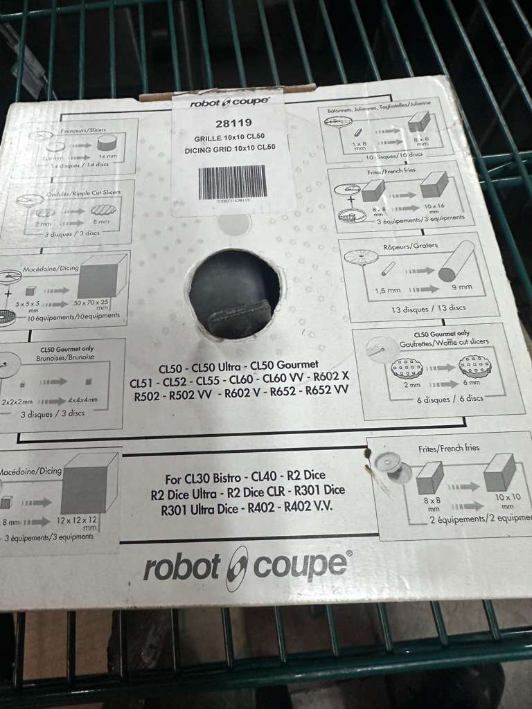 Brand New Condition – Robot Coupe 28119 – 10×10 mm Dicing Grid – Commercial Food Processor Attachment!
