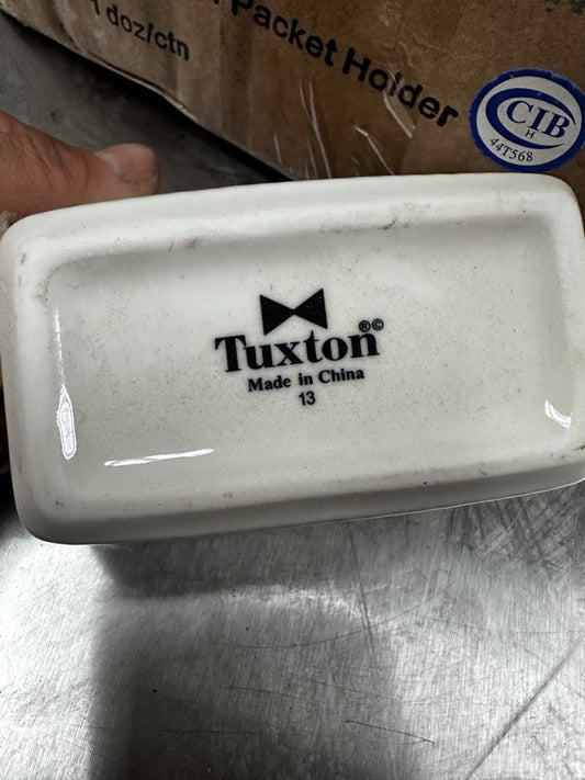 Exceptional Condition – Tuxton BEQ-0452 – Eggshell China Sugar Packet Holder / Caddy – Quantity 36 – New – Ready for Commercial Use!