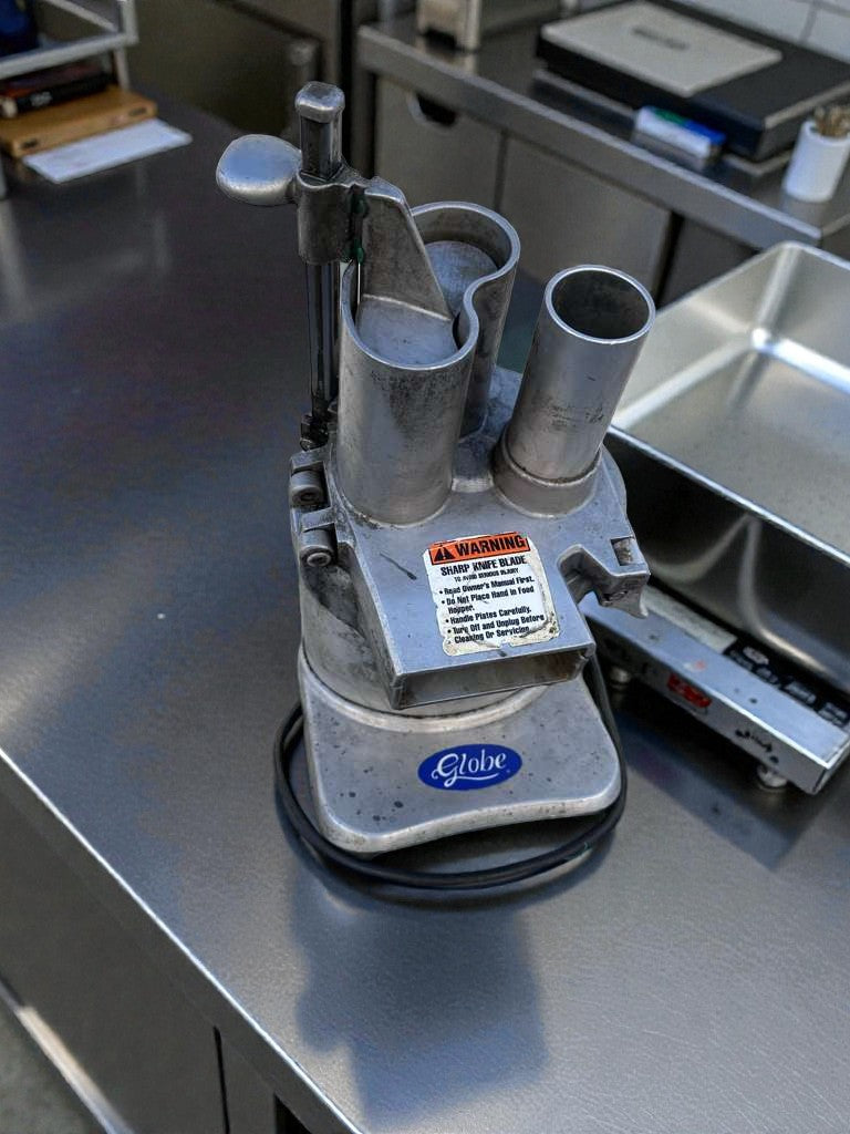 Excellent Condition – Globe GFP-500 – Commercial Food Preparing Machine – 115 V – NSF & UL – Fully Tested & Working!