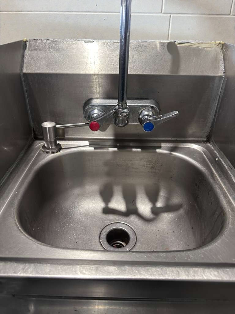 High-Grade Condition – Commercial Stainless Steel Hand Wash Sink – Gooseneck Faucet – Built-In Paper Towel Dispenser – Fully Tested & Operational!