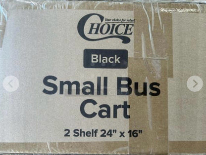 Brand New! – Choice Small Bus Cart – 2 Shelf Utility Cart 24" x 16" – Heavy Duty Commercial Service Cart