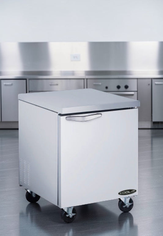 Brand New  Condition – Kool-It KUCR-27-1 – Commercial Undercounter Freezer – 27.5 in – Stainless Steel – R290 Refrigerant – ETL & NSF Listed !