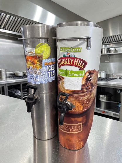 Remarkable Condition – Commercial Narrow Iced Tea Dispenser – 3.5 Gallon Capacity – Stainless Steel – Removable Faucet – Quantity 2!