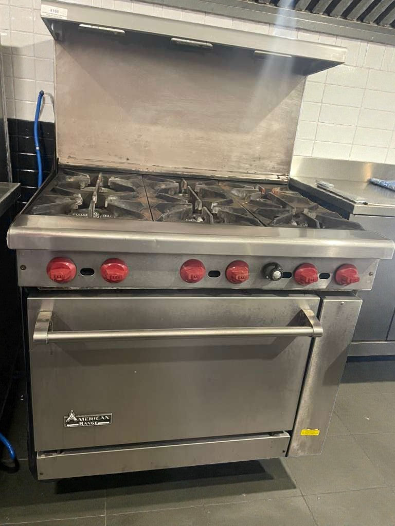 Premium Condition – American Range Commercial Gas Range (6 Burners w/ Oven) – Fully Tested & Working!