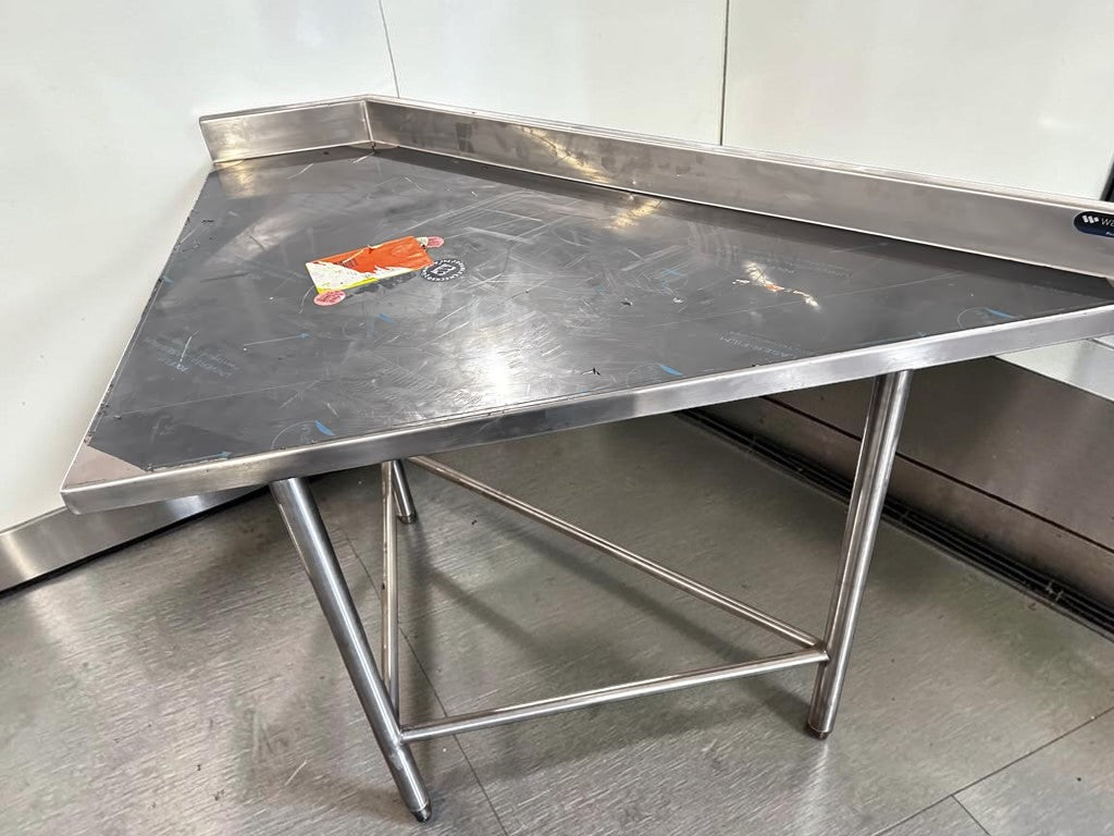 Pristine Condition – Wasserstrom 48" Stainless Steel Commercial Work Table – 3-Sided Backsplash – NSF Certified – Brand New Scratch & Dent – Ready for Immediate Use!