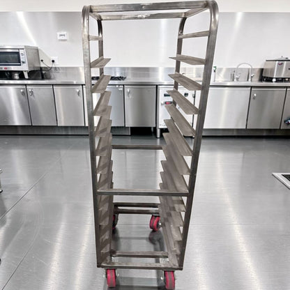 Superior Condition – Commercial Stainless Steel Bun Pan Rack – Mobile Sheet Pan Rack – Heavy-Duty Bakery / Kitchen Tray Rack – Fully Tested & Operational!
