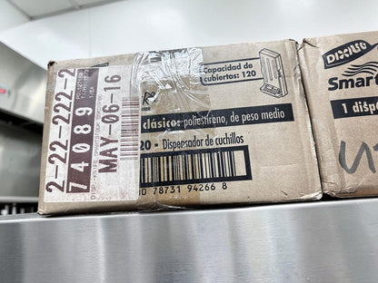 Brand-New Condition – Quantity 2 Dixie SSSD120 SmartStock® Commercial Spoon Dispensers – 120-Spoon Capacity Each – Translucent Black – Ready for Immediate Service!