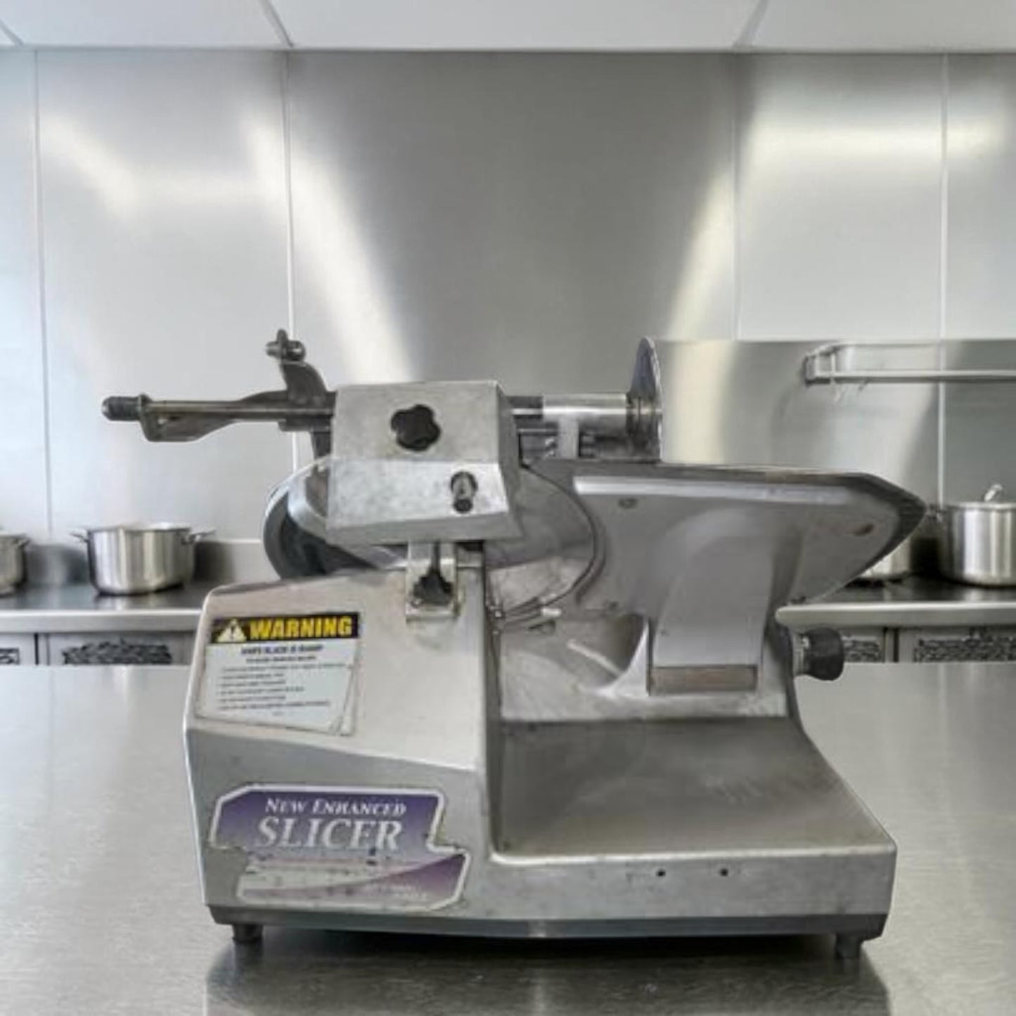 Exceptional Condition – German Knife GS-12M – 12” Commercial Gravity Feed Manual Slicer – 1/2 HP – UL & NSF – Fully Tested & Operational!