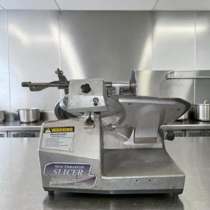 Exceptional Condition – German Knife GS-12M – 12” Commercial Gravity Feed Manual Slicer – 1/2 HP – UL & NSF – Fully Tested & Operational!