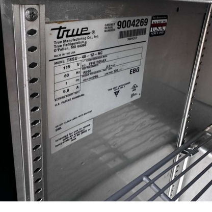 Top-Tier Condition – True TSSU-48-12-HC Sandwich/Salad Prep Table – 48” – Refrigerated Base – 115V – Fully Tested & Operational!