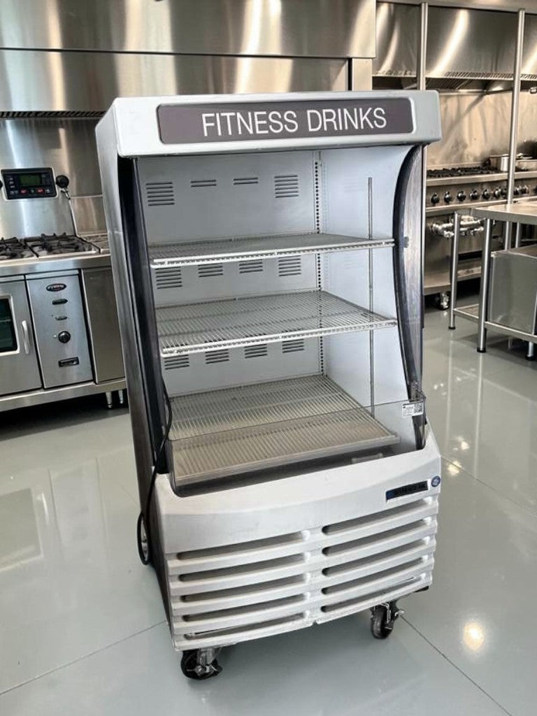 Exceptional Condition – Beverage-Air BZ13-1-W The Breeze Open Display Case – 30” Wide – 3-Tier Refrigerated Merchandiser – Fully Tested & Operational!