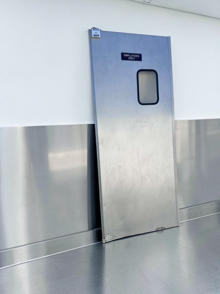 Prime Condition – GSW Commercial Aluminum Swing Door – Restaurant / Kitchen Pass-Through – 36” x 80” – Heavy-Duty – Fully Inspected & Ready for Installation!
