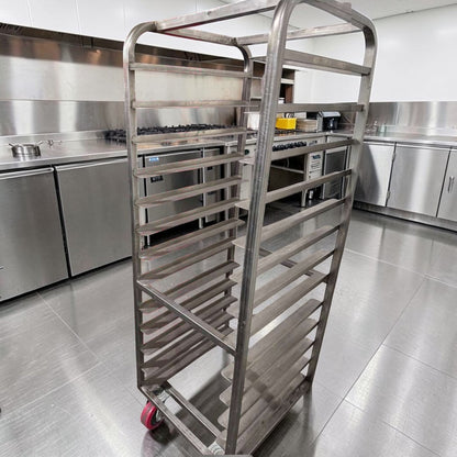Superior Condition – Commercial Stainless Steel Bun Pan Rack – Mobile Sheet Pan Rack – Heavy-Duty Bakery / Kitchen Tray Rack – Fully Tested & Operational!