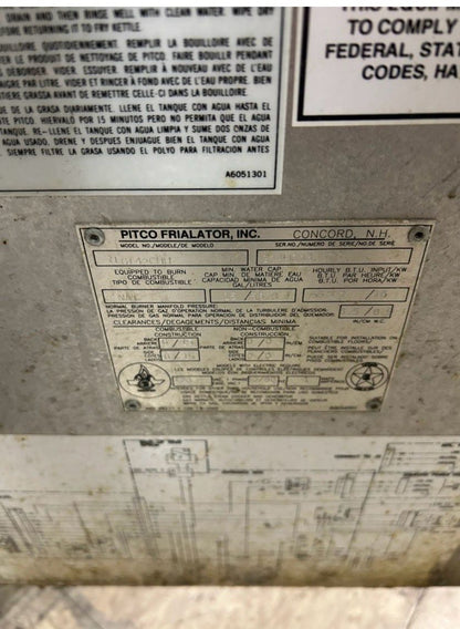 Premium Condition – Pitco Frialator Commercial Gas Fryer – Natural Gas – Fully Tested & Working!