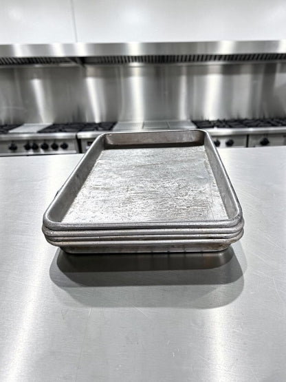 Dependable Condition – 1/4 Size Aluminum Sheet Pans – 18 Gauge Commercial Baking Pans – Quantity 40 – Ready for Commercial Use!