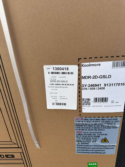 Brand New – Koolmore 53" Two-Door Glass Merchandiser Refrigerator