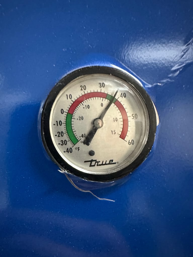 Elite Condition – True GDM-49 – 49 Cu. Ft. Commercial Two Glass Door Refrigerated Merchandiser – Sliding Doors – Illuminated Sign Panel – 115V – Fully Tested & Operational!