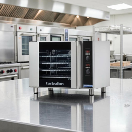 First-Class Condition – Moffat E31D4 Turbofan® – Half-Size Countertop Electric Convection Oven – 4-Pan Capacity – 208V / 1 Phase – 2.9 kW – Fully Tested & Operational!