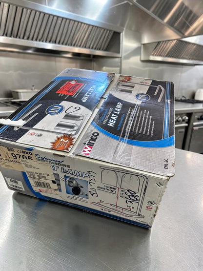 Brand-New Condition – Winco EHL-2C – Commercial Dual-Bulb Heat Lamp – 3-Position Adjustable Height – 500W – 120V – Open Box!