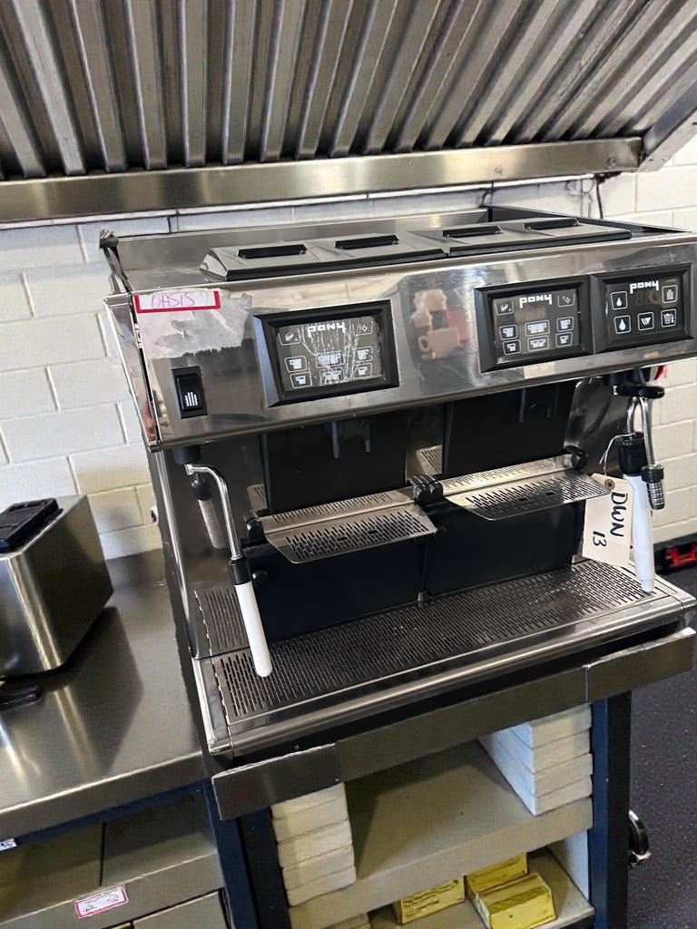 Premium Condition – Pony 2 Group Commercial Automatic Espresso Machine – Touchscreen Controls – Stainless Steel – Fully Tested & Operational!