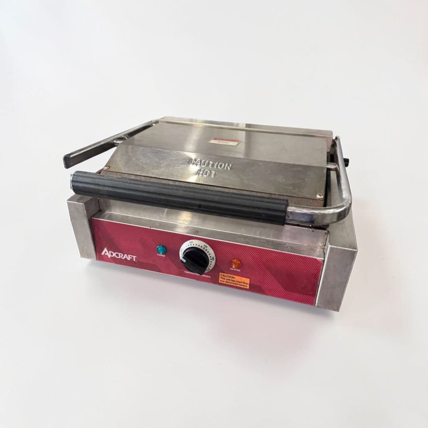 Excellent Condition – Adcraft Commercial Panini Grill / Sandwich Press – Countertop – Stainless Steel – UL Listed – Fully Tested & Operational!