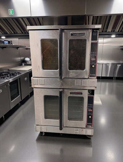 Excellent Condition – Quantity 2 Garland Master 450 Gas Convection Ovens – Full-Size Commercial Single Deck Ovens – Stainless Steel – 120V / Gas – Fully Tested & Operational!