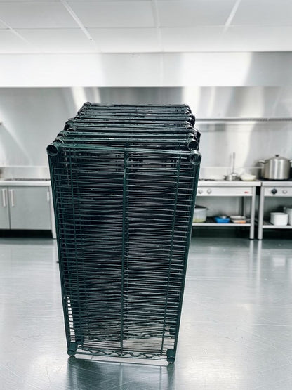 High-Quality Condition – 18″ × 42″ Commercial Green Epoxy Wire Shelf – Heavy-Duty Storage Shelf – NSF-Style Design – Excellent for Walk-In Coolers!