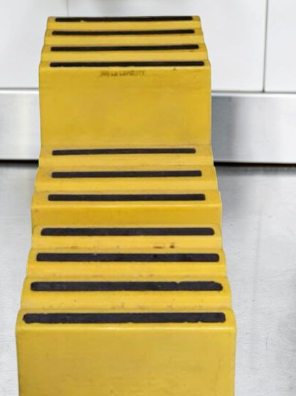 High-Grade Condition – Industrial 2-Step Safety Platform – 500 LB Capacity – Yellow Polyethylene – Anti-Slip Treads – Heavy-Duty Commercial Step Stool
