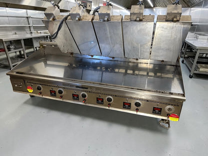 High-Grade Condition – Keating 72x30 MIRACLEAN – 72" Heavy-Duty Commercial Gas Griddle with Top-Side Cooker Attachments – 180,000 BTU – Fully Tested & Operational!