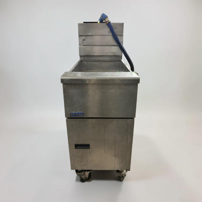 Dependable Condition – Pitco SG14 Solstice – 40–50 lb Commercial Natural Gas Floor Fryer – 110,000 BTU – Stainless Steel – Fully Tested & Operational!