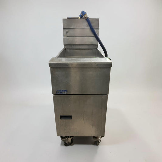 Dependable Condition – Pitco SG14 Solstice – 40–50 lb Commercial Natural Gas Floor Fryer – 110,000 BTU – Stainless Steel – Fully Tested & Operational!
