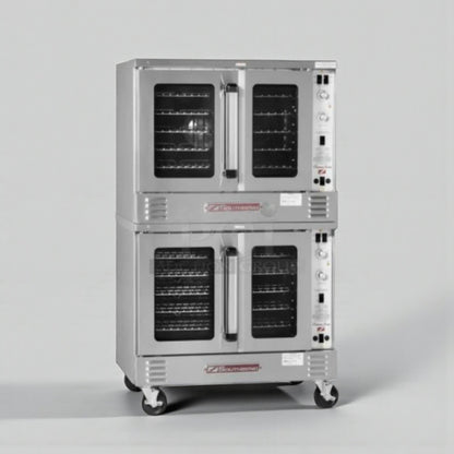 Exceptional Condition – Blodgett Double-Stack Commercial Convection Oven – Stainless Steel – Fully Tested & Operational!