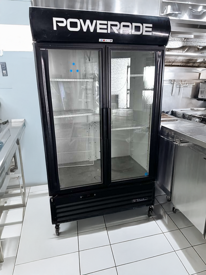 Exceptional Condition – True GDM-43EM Commercial Glass Door Merchandiser Refrigerator – 2 Door Display Cooler – 115V – Fully Tested & Operational!