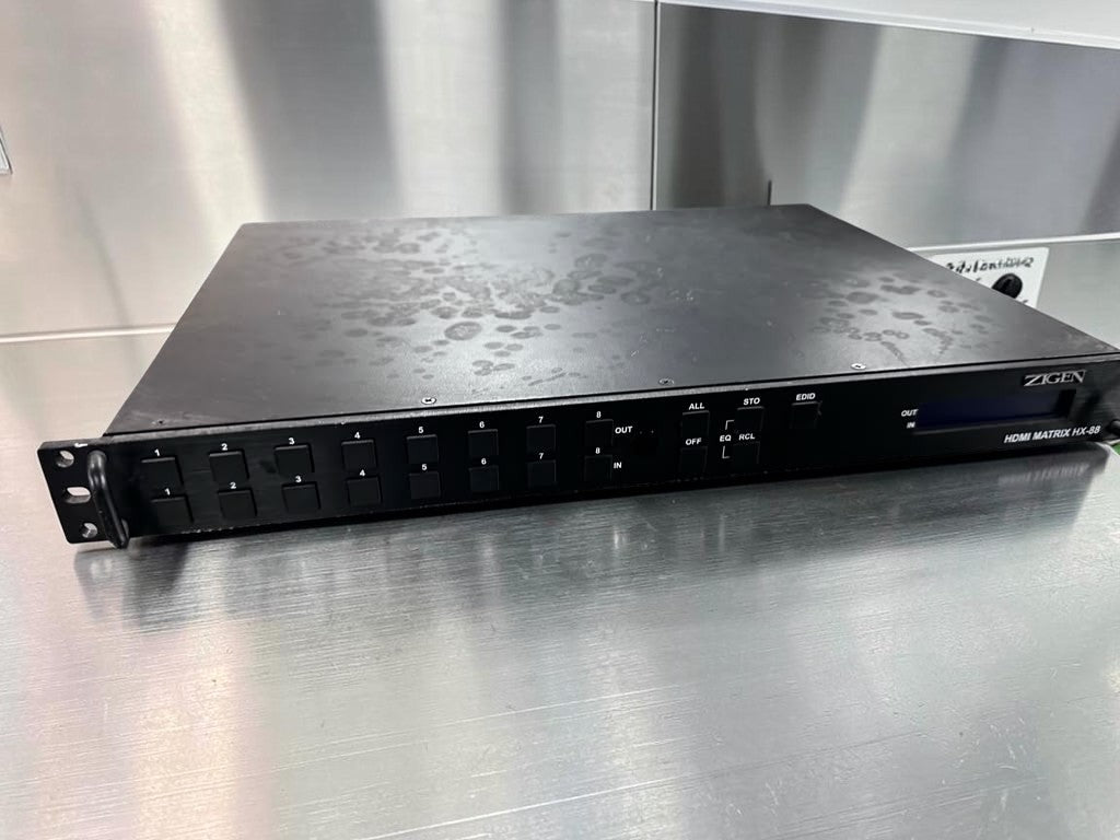 Dependable Condition – Zigen HX-88 – Professional 8x8 HDMI Matrix Switcher – 1080p – Rack-Mountable – Fully Tested & Operational!