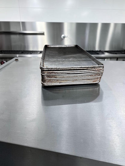 Well-Maintained Condition – Full Size Aluminum Sheet Pans – Commercial Baking Pans – Quantity 13 – Ready for Commercial Use!