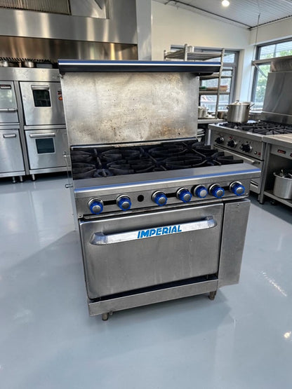 Superior Condition – Imperial IR-6 Pro Series – 36" Commercial 6-Burner Gas Range with Standard Oven – 227,000 BTU – Natural Gas – NSF & CSA Certified – Fully Tested & Operational!