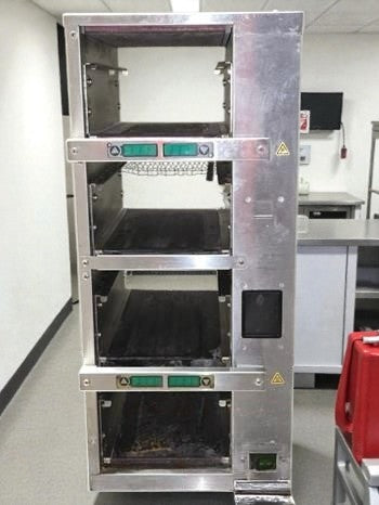 First-Class Condition – Prince Castle PHB41F1-PLK01 – Phoenix 4x1 Commercial Product Holding Bin – 4-Level Heated Food Holding Cabinet – 120V – UL / NSF Listed – Fully Tested & Operational!