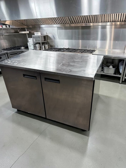 High-Quality Condition – 48" Commercial 2-Door Undercounter Refrigerator – Stainless Steel Worktop – Self-Contained Refrigeration – Fully Tested & Operational!