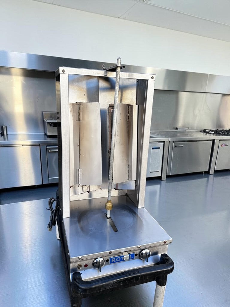 High-Quality Condition – Royal Range RVB-2 – Commercial Two-Burner Vertical Gyro Broiler – Propane Gas – 26,000 BTU – Motorized Rotisserie – NSF Certified – Fully Tested & Operational!