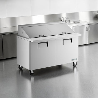Elite Condition – True TSSU-60-24M-B-ST-HC Mega Top Refrigerated Sandwich Prep Table – 60” – 2 Door – Stainless Steel – Fully Tested & Operational!