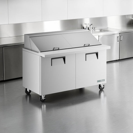Elite Condition – True TSSU-60-24M-B-ST-HC Mega Top Refrigerated Sandwich Prep Table – 60” – 2 Door – Stainless Steel – Fully Tested & Operational!