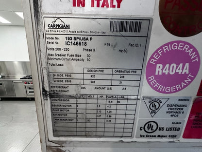 Top-Tier Condition – Carpigiani 193 SP/USA P – Commercial Countertop Soft Serve Ice Cream Machine – 2 Flavor + Twist – 208–230V – 3 Phase – UL / NSF Listed – Fully Tested & Operational!