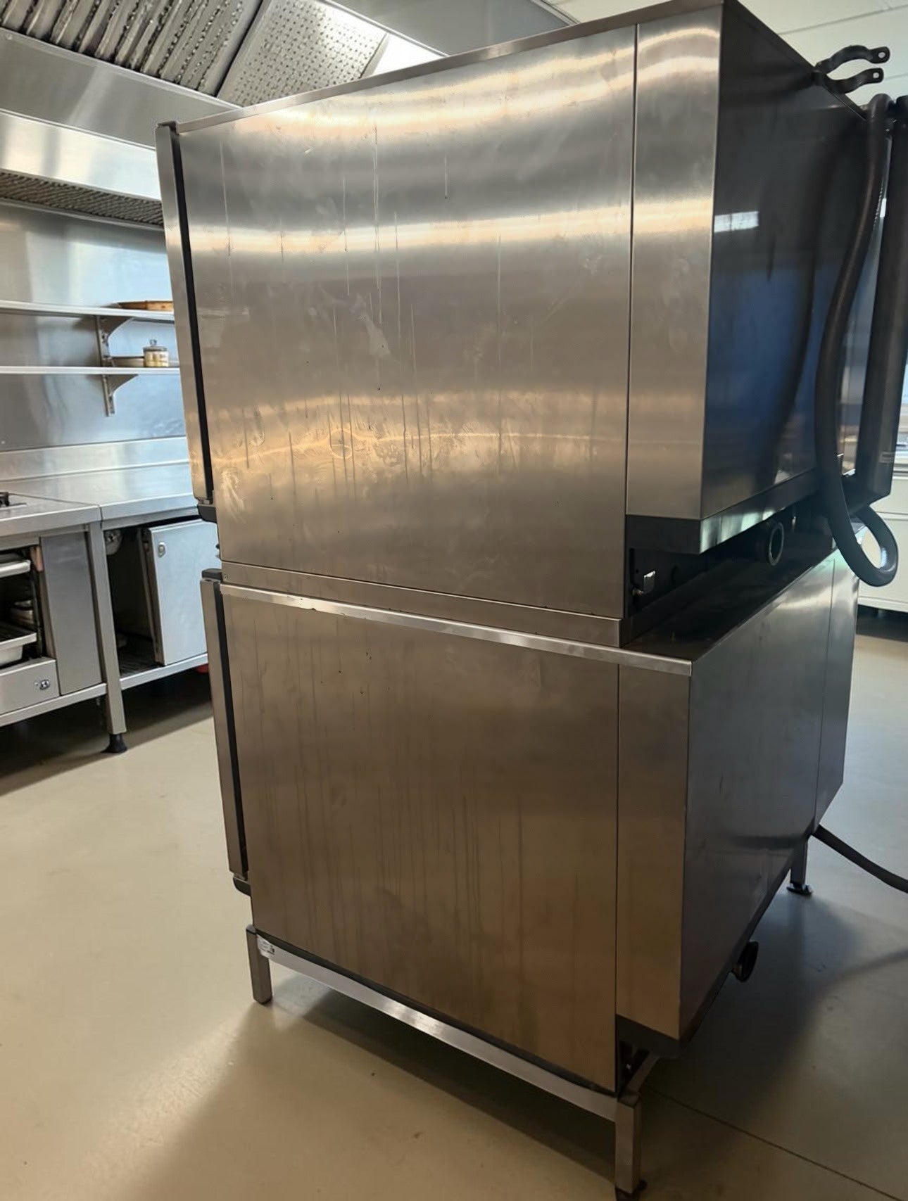 Top-Tier Condition – Quantity 2 New Rational iCombi Pro 6-Full Size Electric Combi Ovens – Double-Deck Combi-Duo System with Low Stand – 12 Full-Size Sheet Pan Total Capacity – 208/240V, Three Phase – 45 kW Combined!