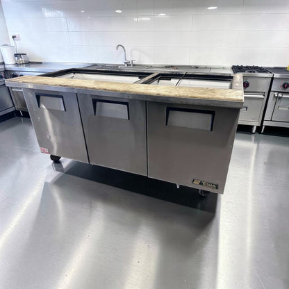 Elite Condition – True TSSU-72-30M-B-ST-HC 72” Mega Top Sandwich / Salad Prep Table – Refrigerated Base – 115V – Fully Tested & Operational!