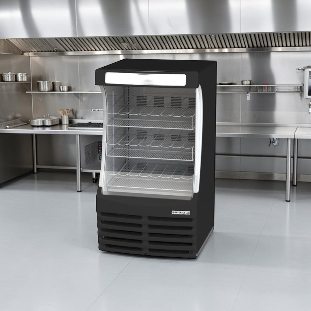 Superior Condition – Beverage-Air BZ13-1 Breeze – 30" Commercial Open-Air Curtain Refrigerated Merchandiser – 10.7 Cu. Ft. – 3 Adjustable Shelves – 115V – R134a – Fully Tested & Operational!