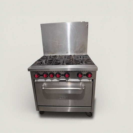 Flawless Performance – Montague 6-Burner Commercial Gas Range with Oven – Natural Gas – NSF Listed – Fully Tested & Operational
